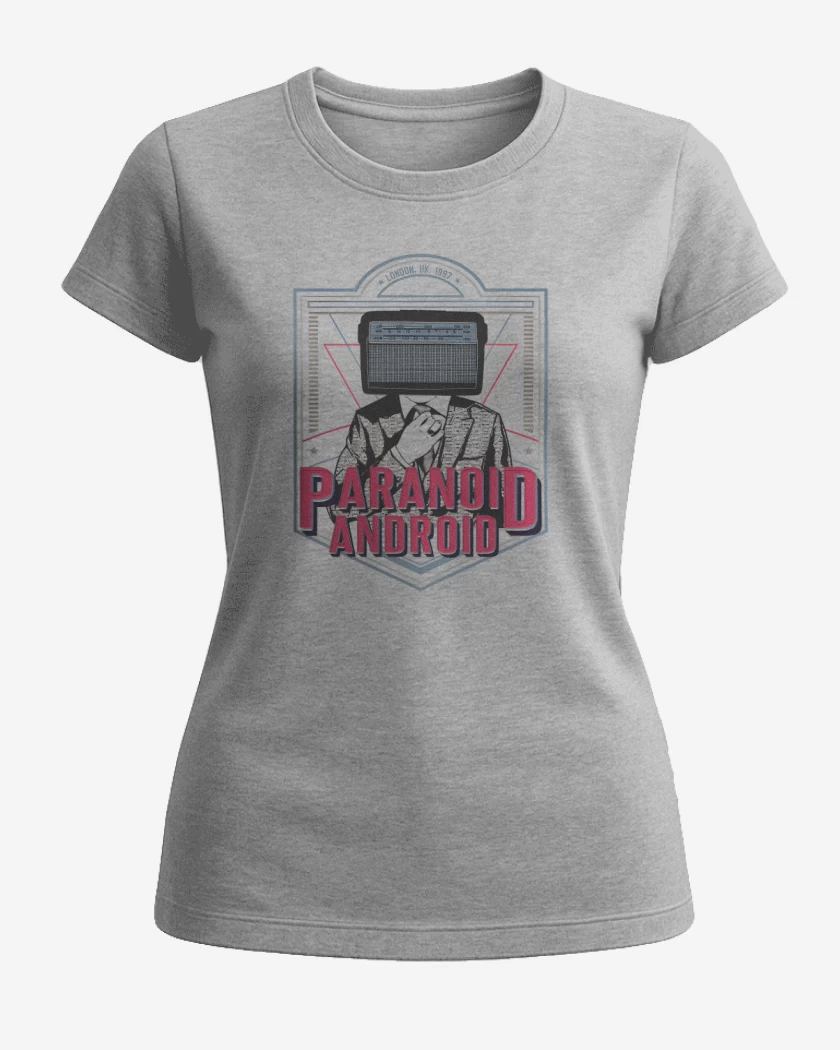 Polera de Mujer Gris Melange de Paranoid Android