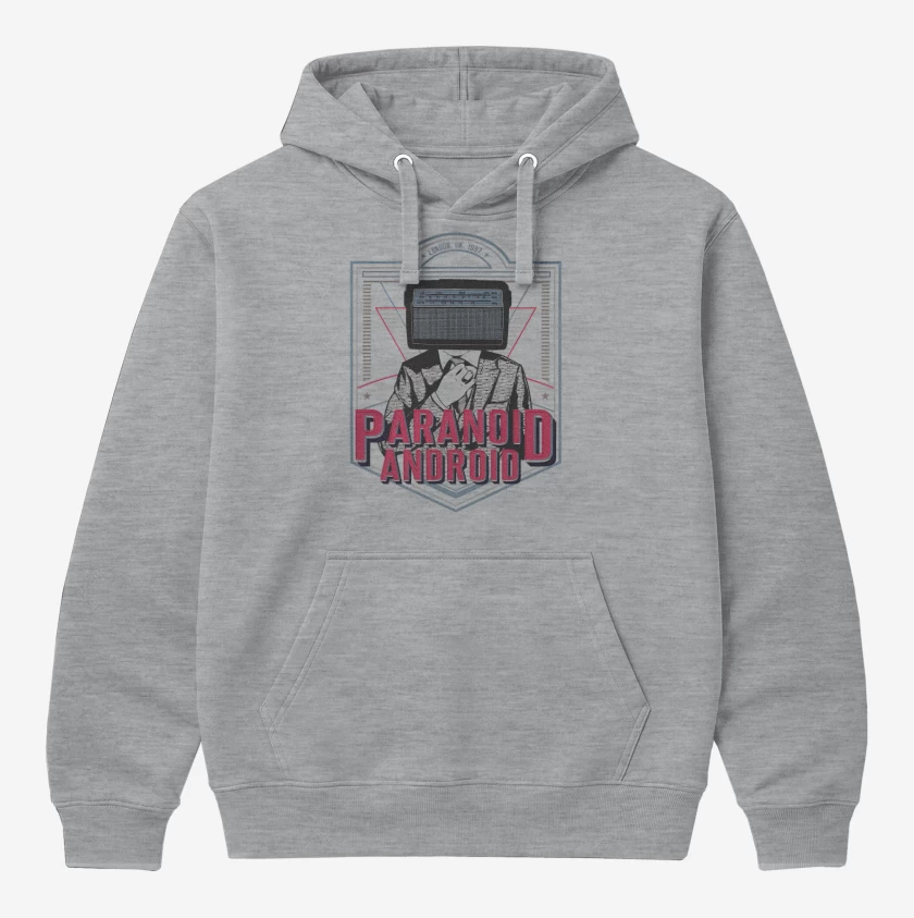 Polerón Canguro Gris Melange de Paranoid Android
