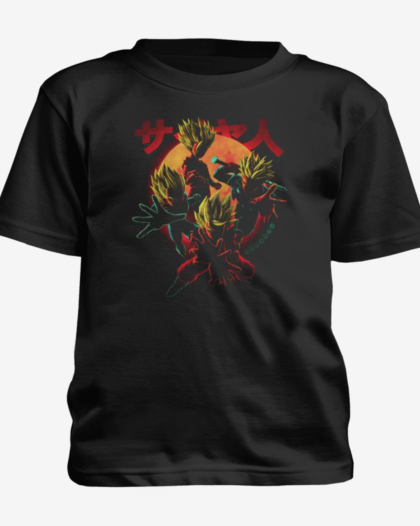 Polera de niño Negro de Saiyas clasicos
