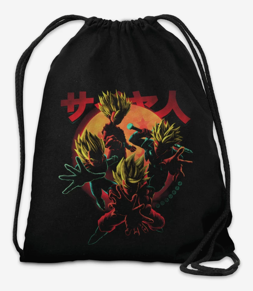 Mochila Negro de Saiyas clasicos