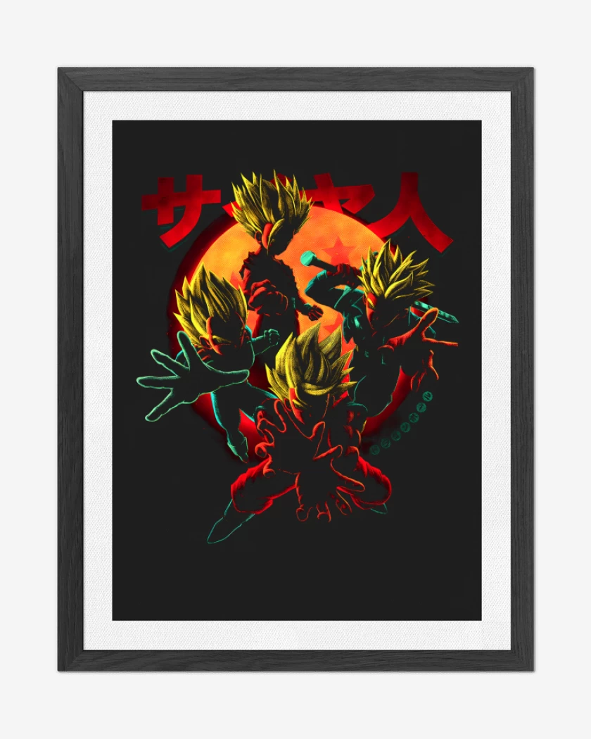 Cuadro decorativo Negro de Saiyas clasicos