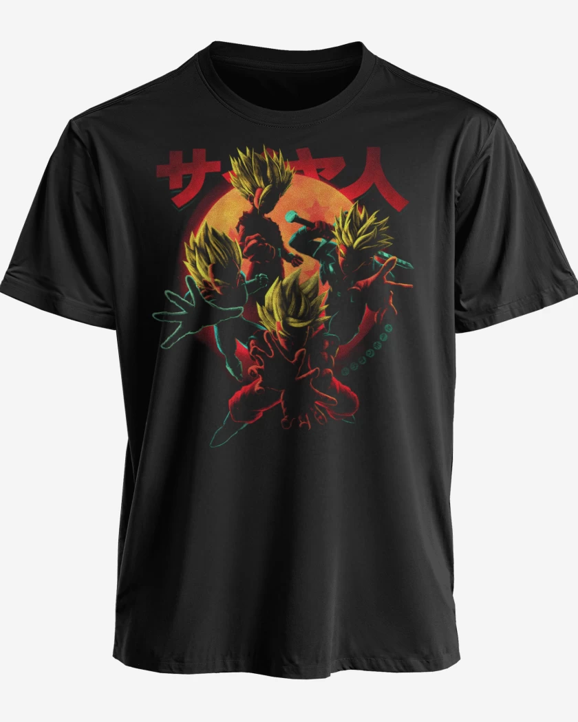 Polera premium Negro de Saiyas clasicos