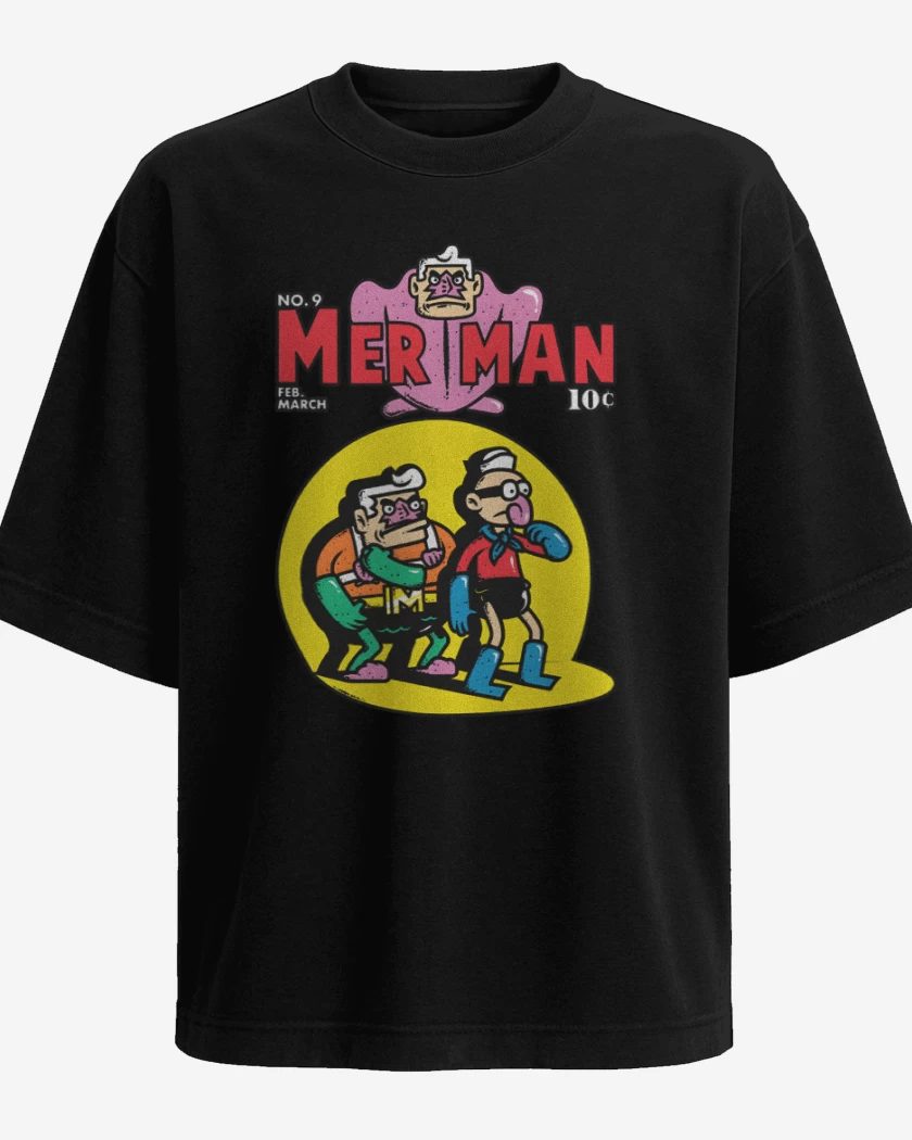 Polera Oversize Sirenoman y Chico Percebe