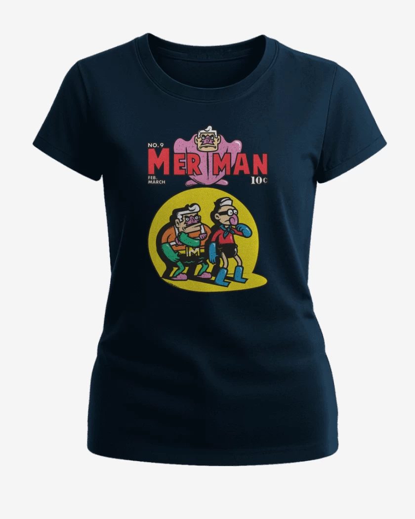 Polera de Mujer Azul Marino de Sirenoman y Chico Percebe