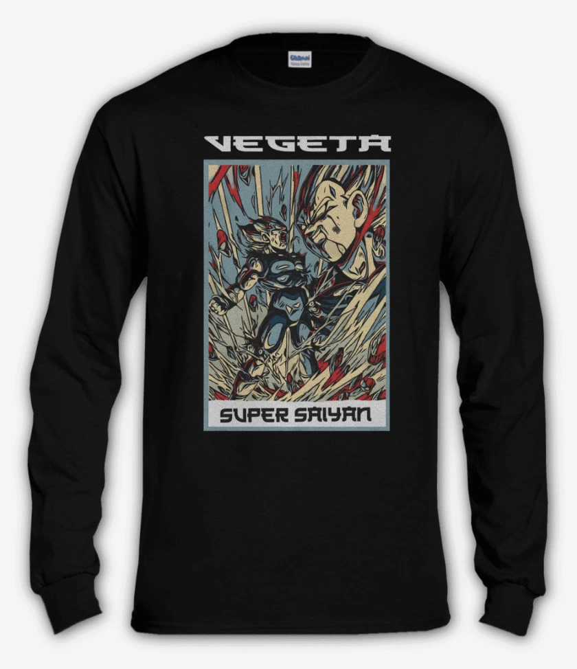 Polera manga larga Vegeta Super Saiyan