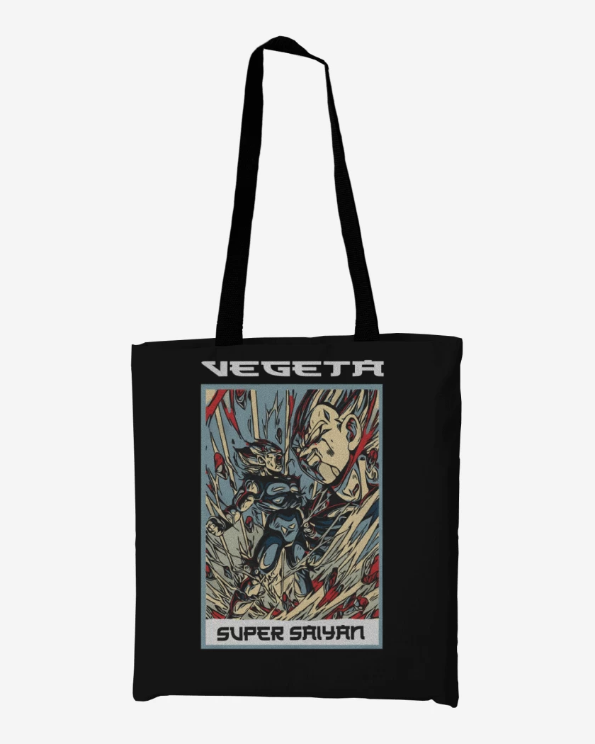 Totebag Negro de Vegeta Super Saiyan