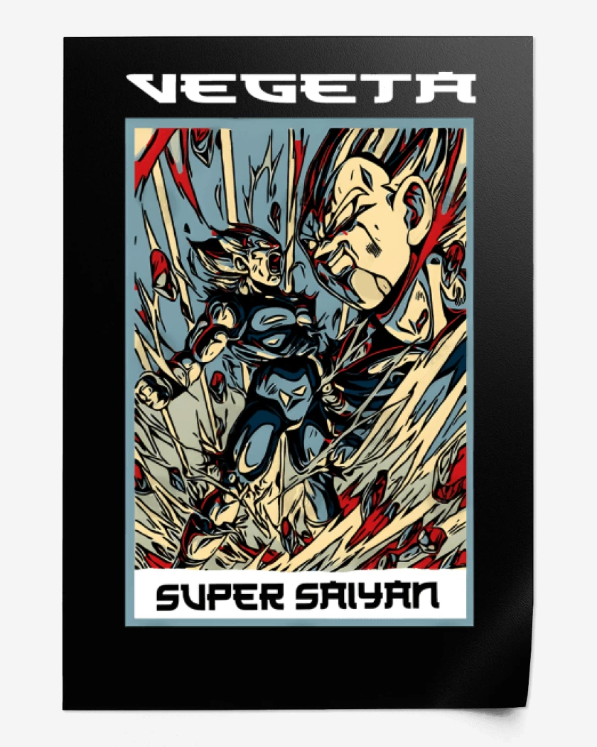 Print Negro de Vegeta Super Saiyan