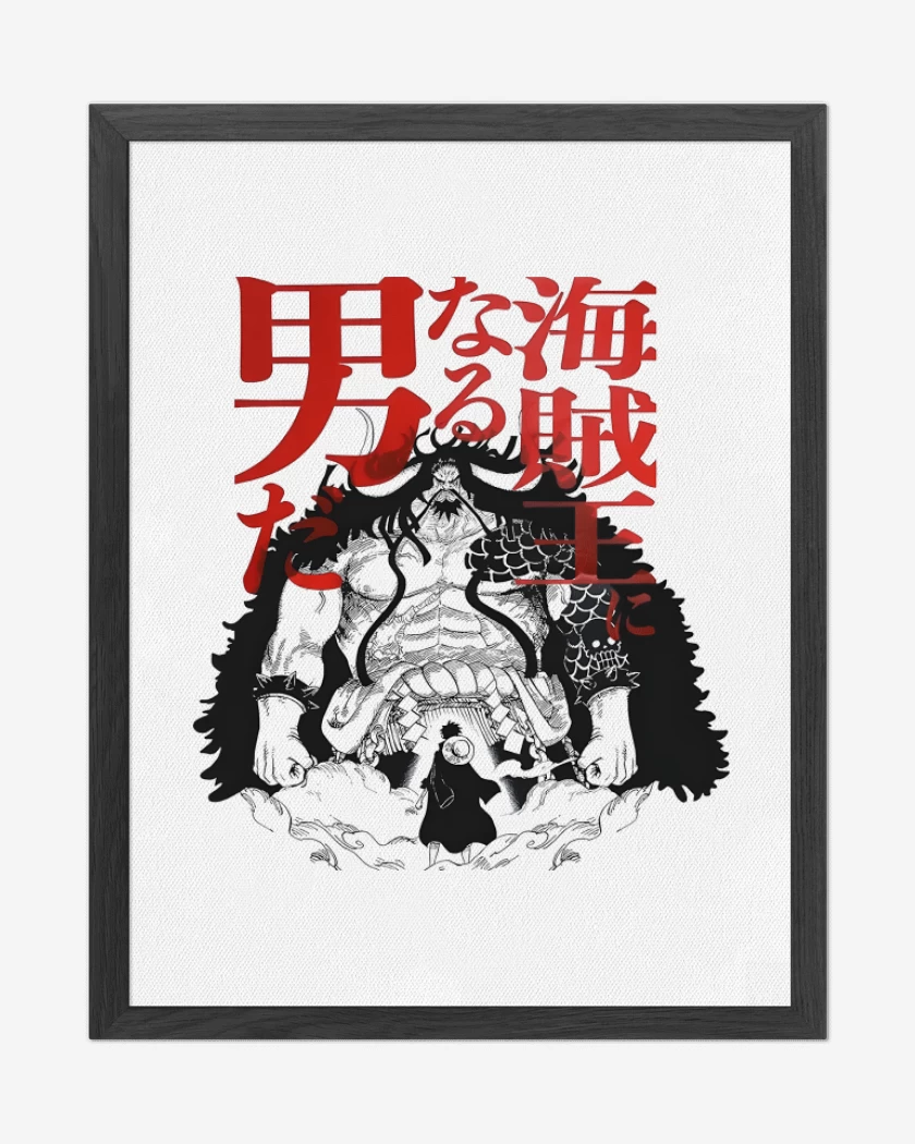 Cuadro decorativo Blanco de Kaido vs Luffy