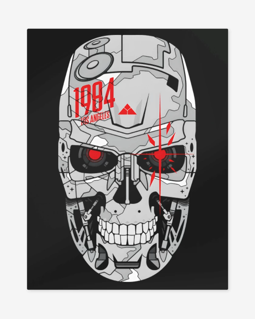 Print metalico Amenaza del 84
