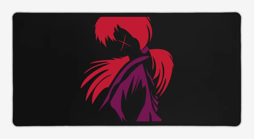 Mouse pad Gamer Negro de Samurai X