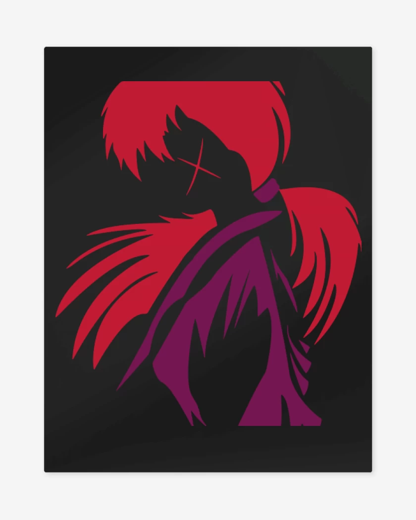 Print metalico Negro de Samurai X