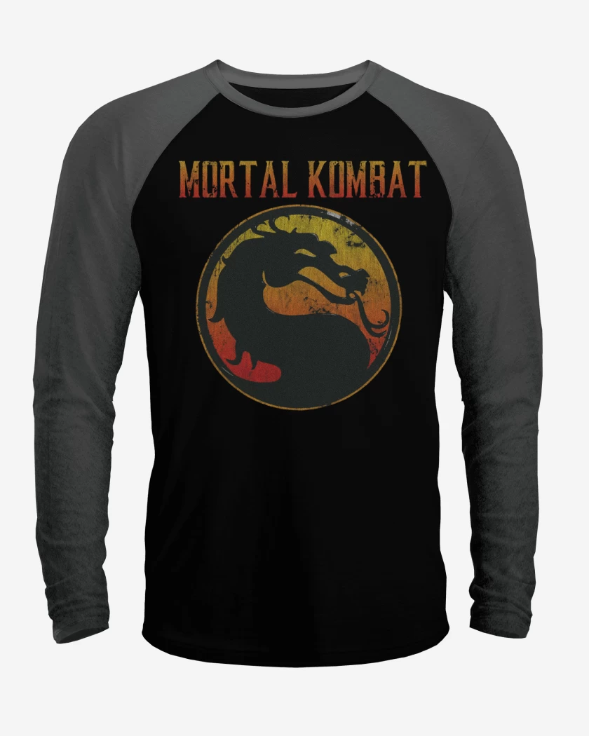 Polera Raglan Mortal Kombat logo