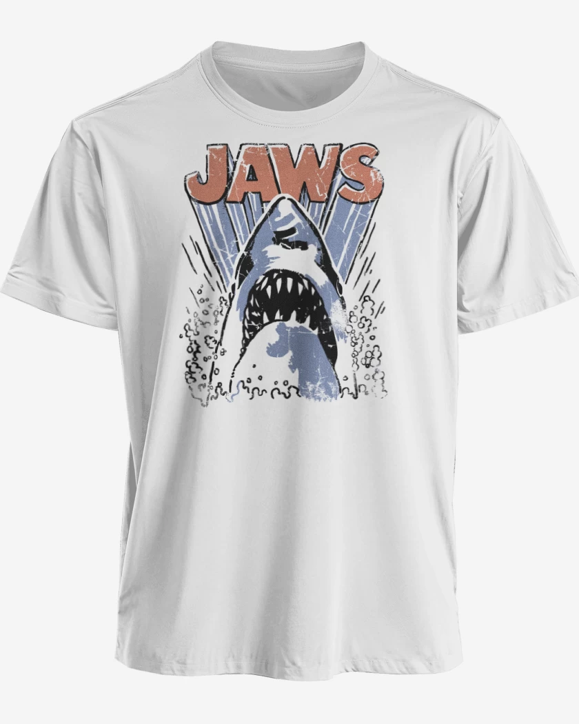 Polera premium Blanco de Jaws