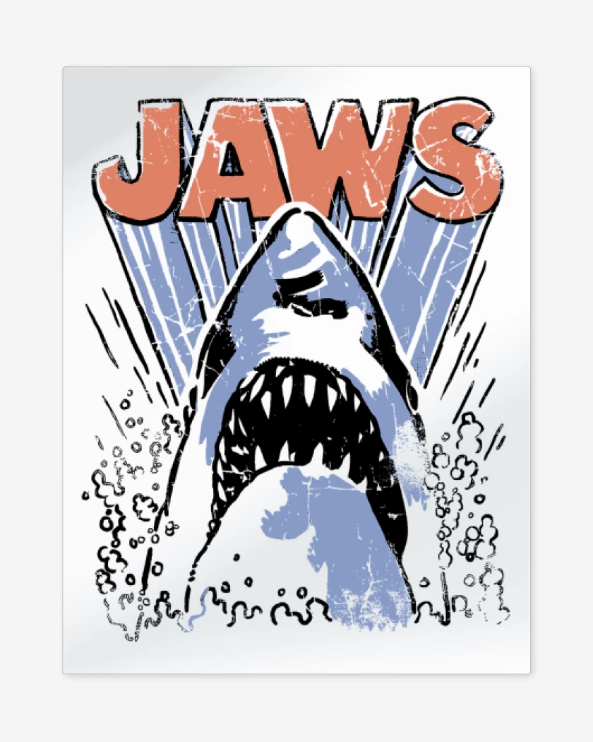 Print metalico Blanco de Jaws