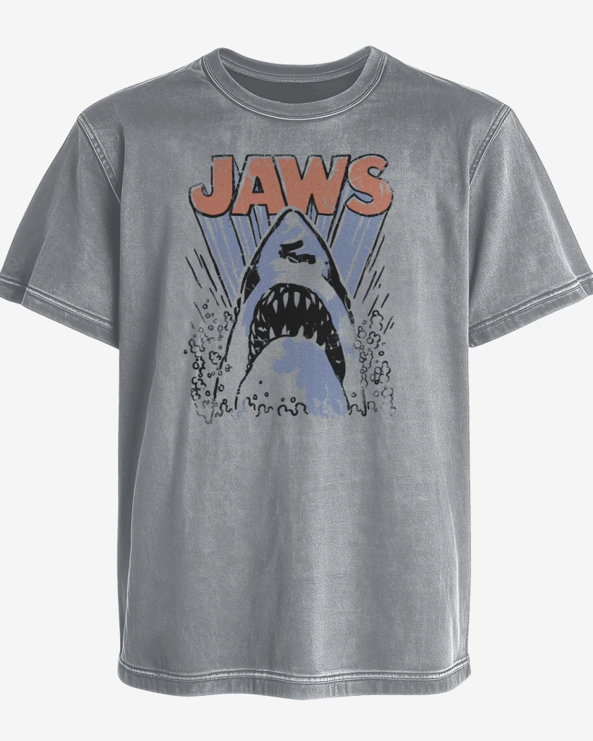 Polera desgastada Gris Melange de Jaws