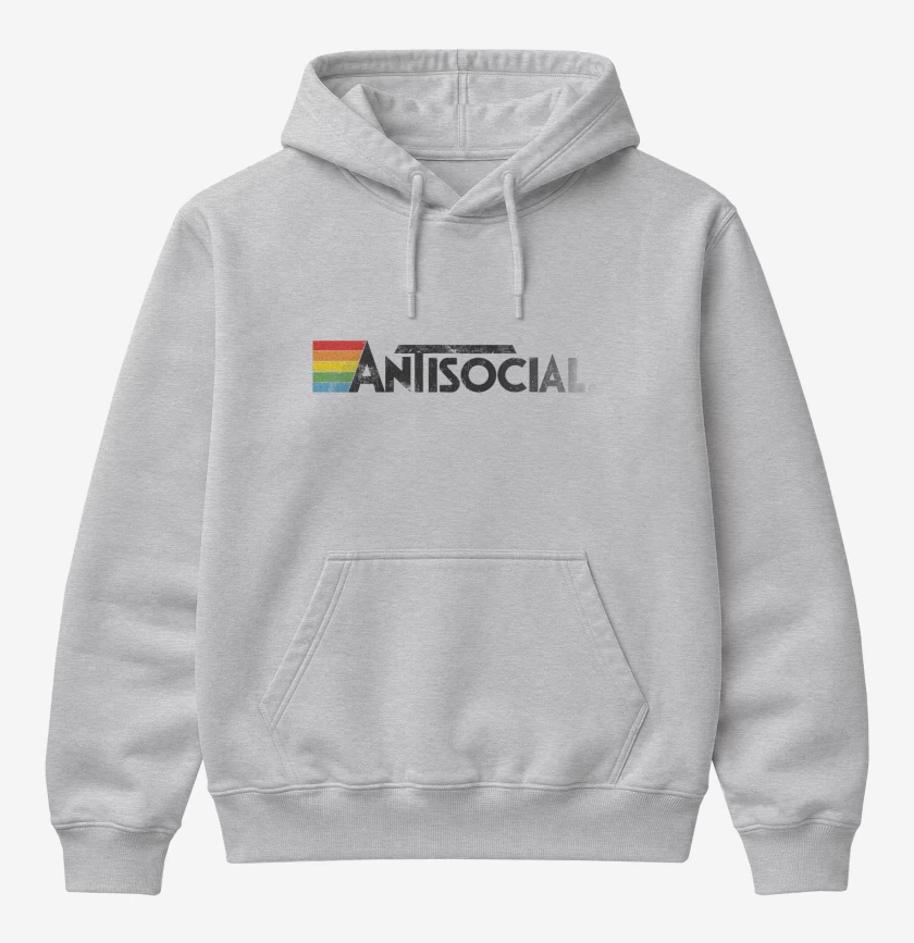 Poleron Canguro básico Gris Melange de Antisocial