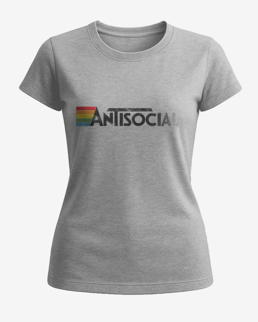 Polera de Mujer Gris Melange de Antisocial