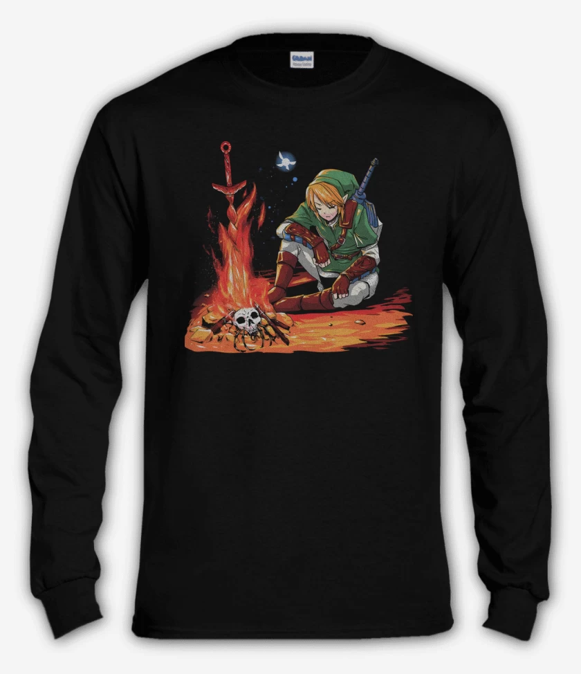Polera manga larga Negro de Link Fogata