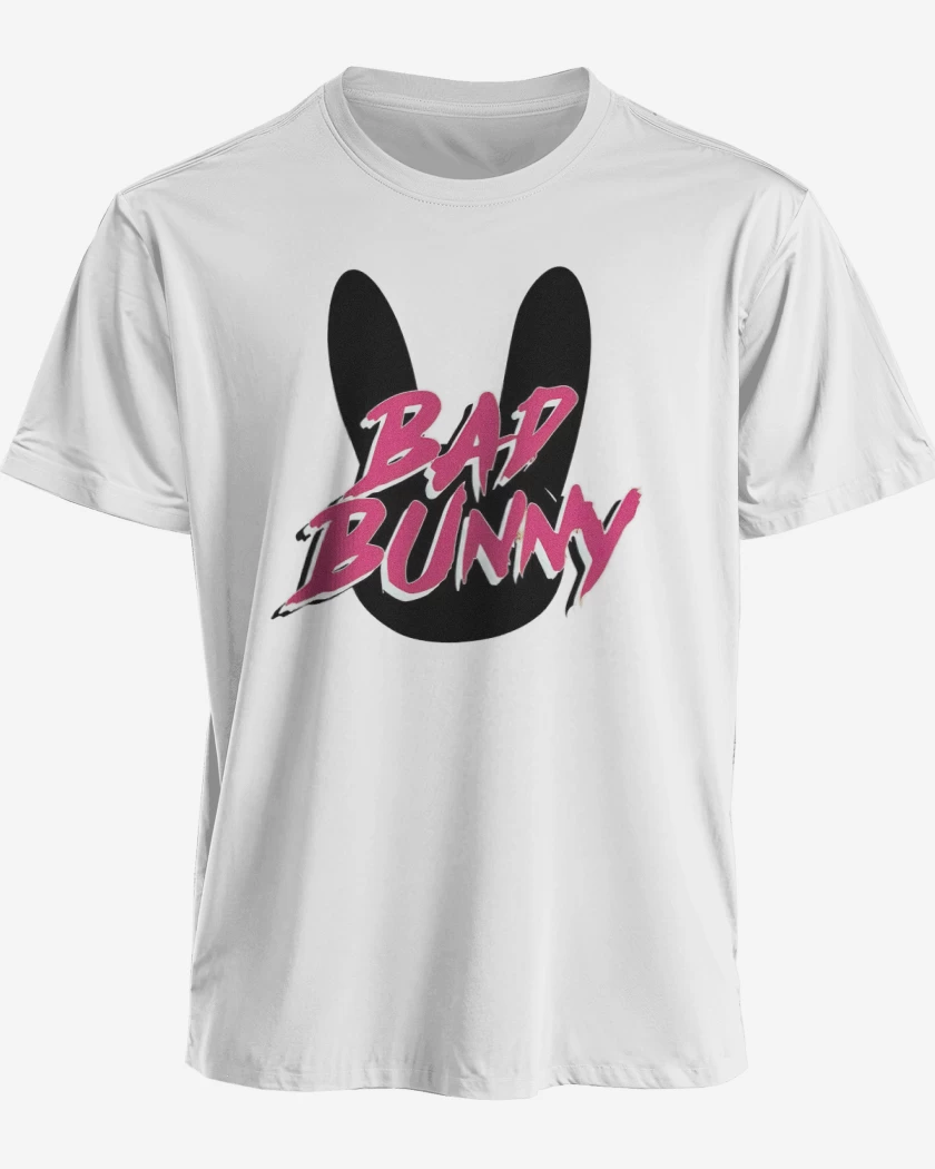Polera premium Blanco de Bad Bunny