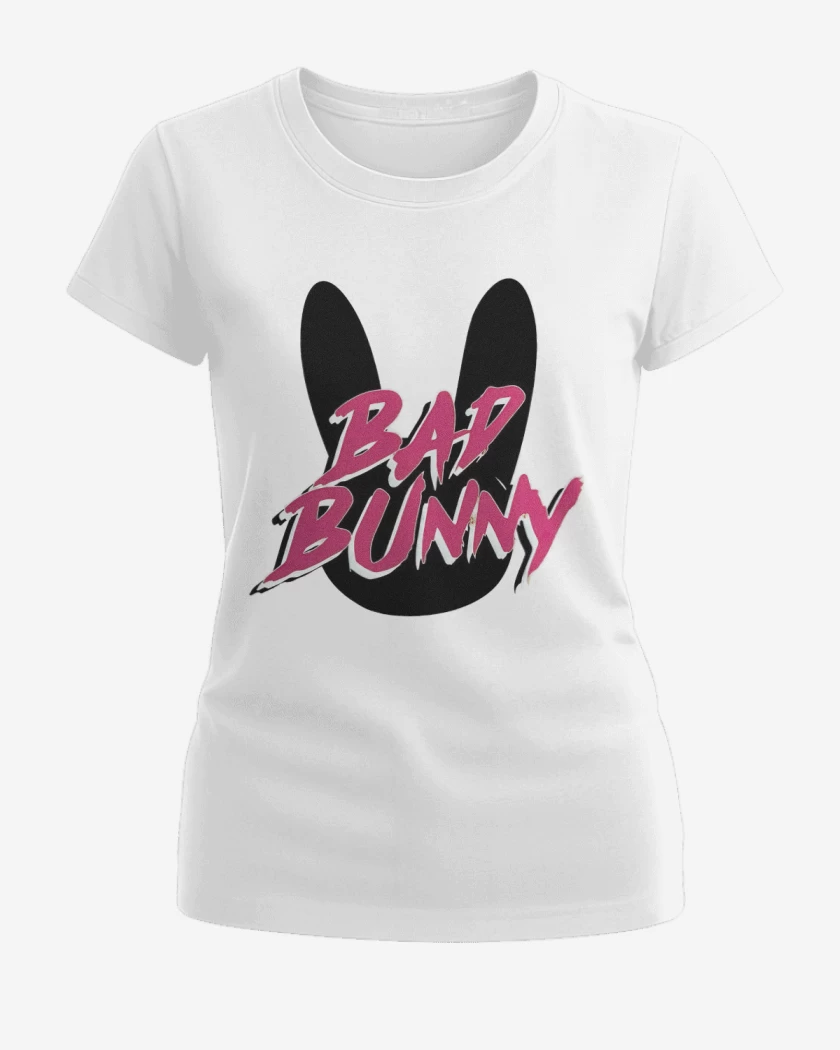 Polera de Mujer Blanco de Bad Bunny