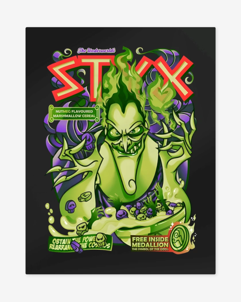 Print metalico Negro de The Underworld Styx 