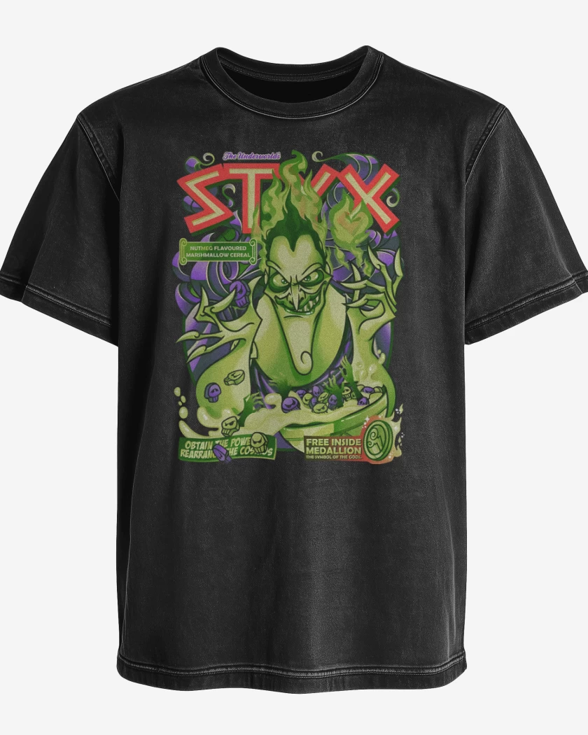 Polera desgastada Negro de The Underworld Styx 