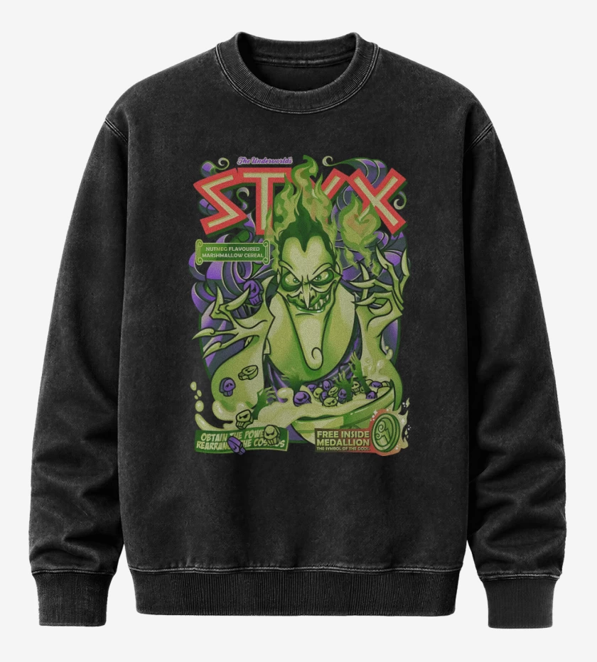 Poleron Polo Acid Wash Negro de The Underworld Styx 