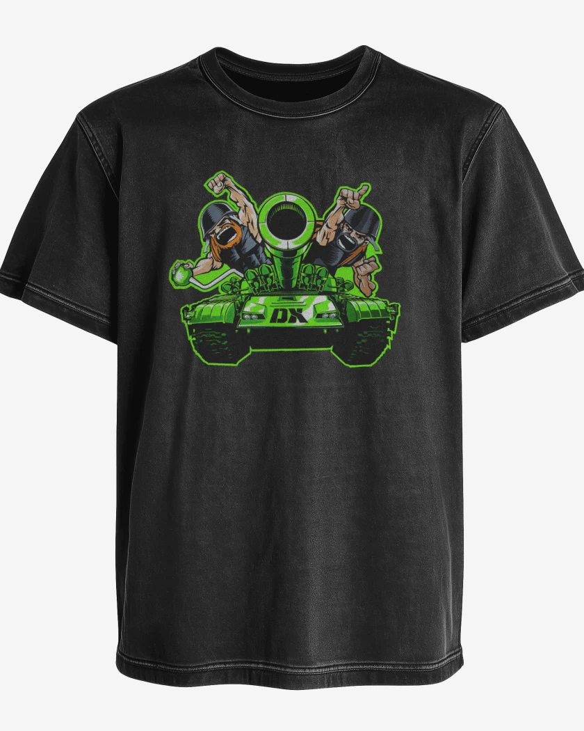 Polera desgastada Negro de Dx