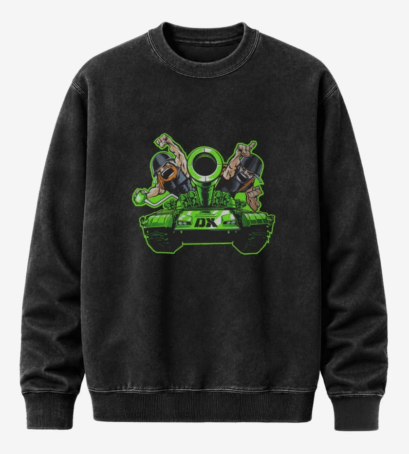 Poleron Polo Acid Wash Negro de Dx