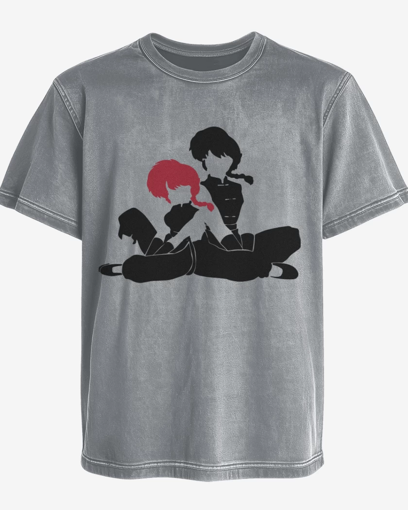 Polera desgastada Gris Melange de Ranma