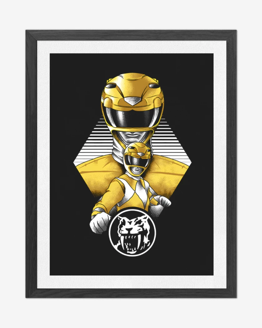 Cuadro decorativo Negro de Yellow Ranger