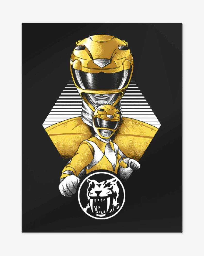 Print metalico Negro de Yellow Ranger