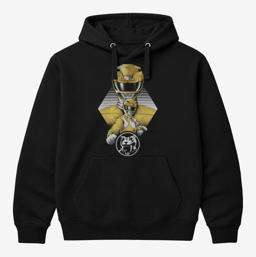 Polerón Canguro Negro de Yellow Ranger