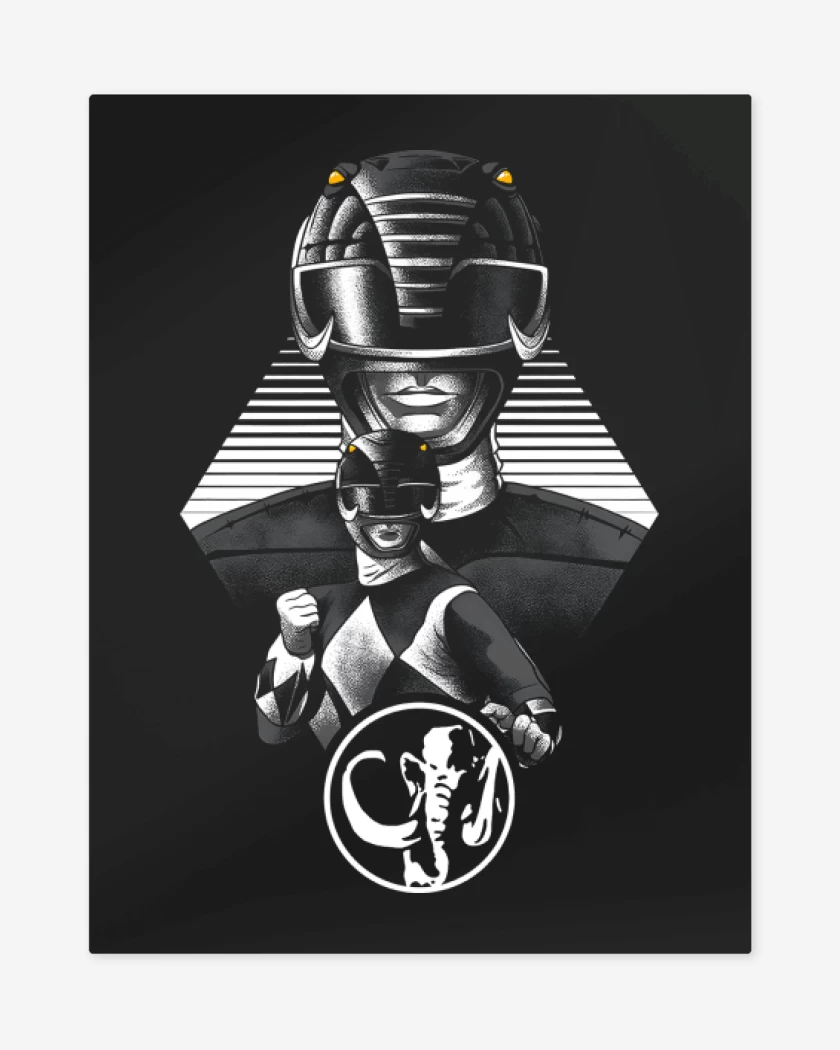 Print metalico Negro de Black Ranger