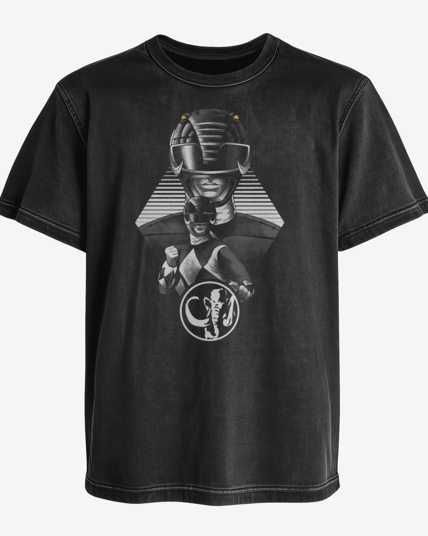 Polera desgastada Black Ranger