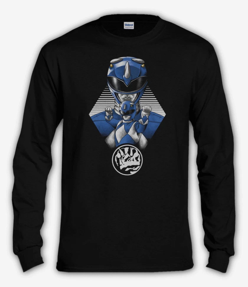 Polera manga larga Negro de Blue Ranger 