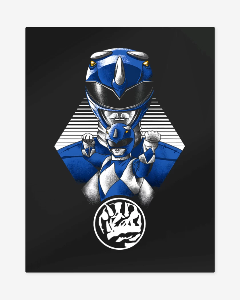 Print metalico Negro de Blue Ranger 