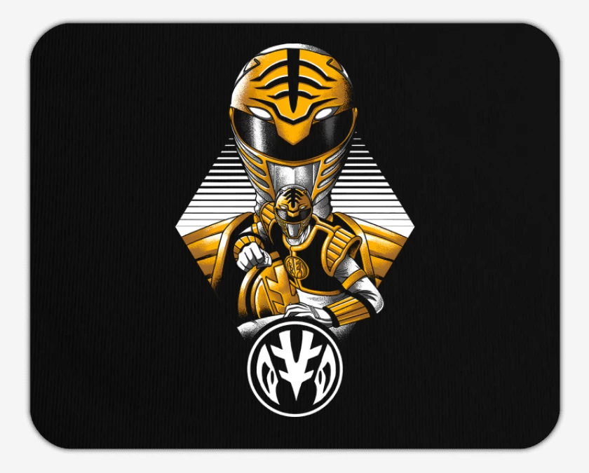 Mousepad Negro de White Ranger
