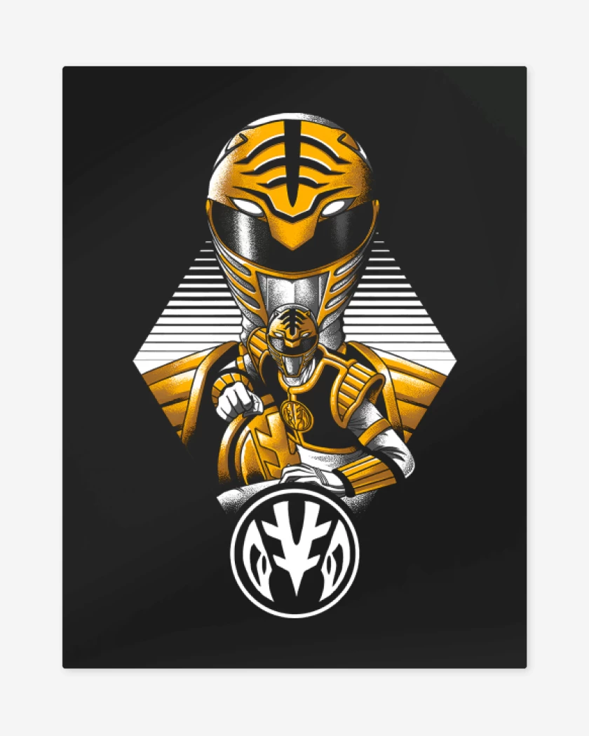 Print metalico Negro de White Ranger