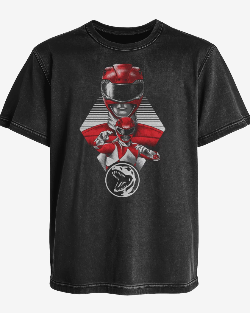 Polera desgastada Red Ranger