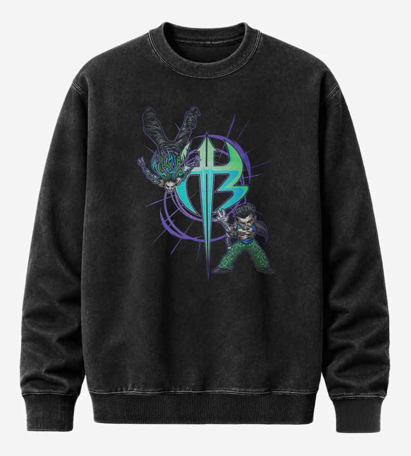 Poleron Polo Acid Wash Negro de Hardy Boys 