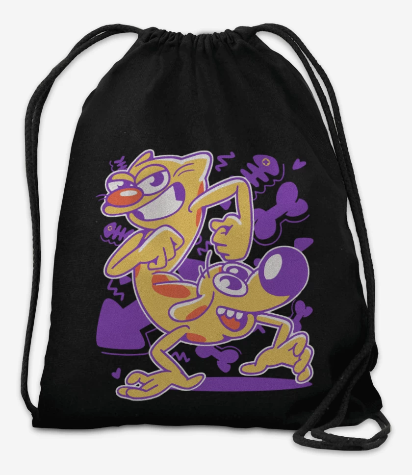 Mochila Negro de Cat Dog 