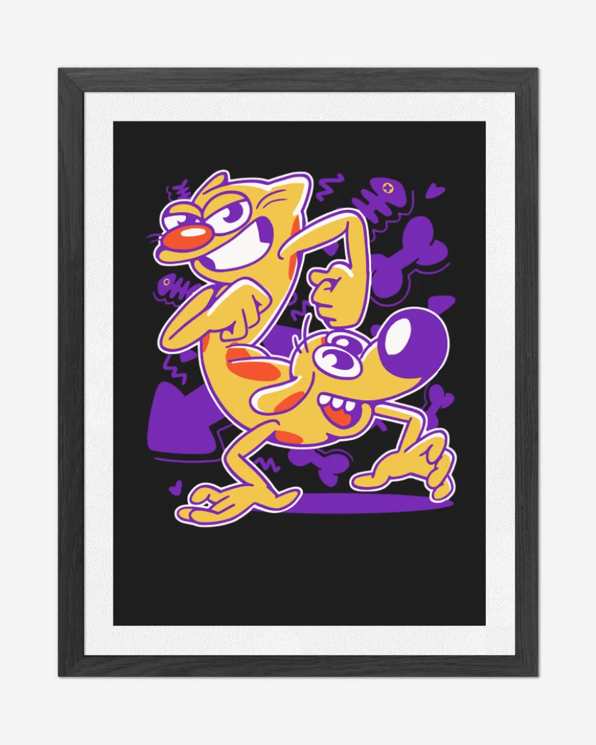 Cuadro decorativo Negro de Cat Dog 
