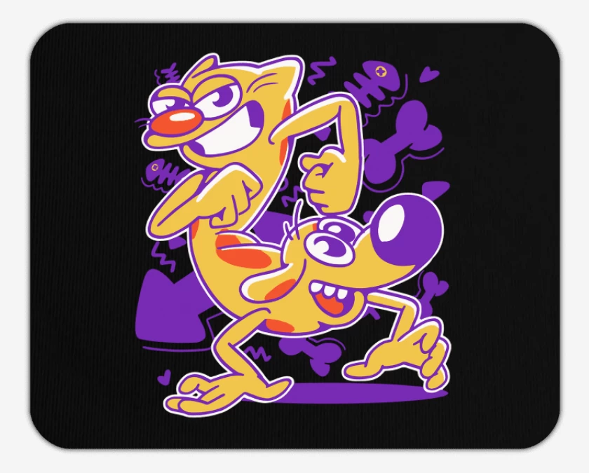 Mousepad Cat Dog 