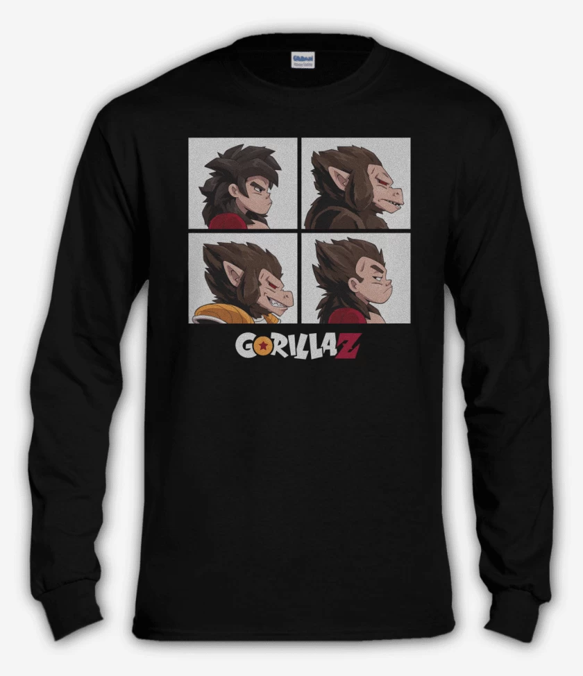 Polera manga larga Negro de GorilaZ