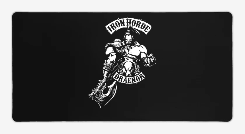 Mouse pad Gamer Negro de Horda de hierro
