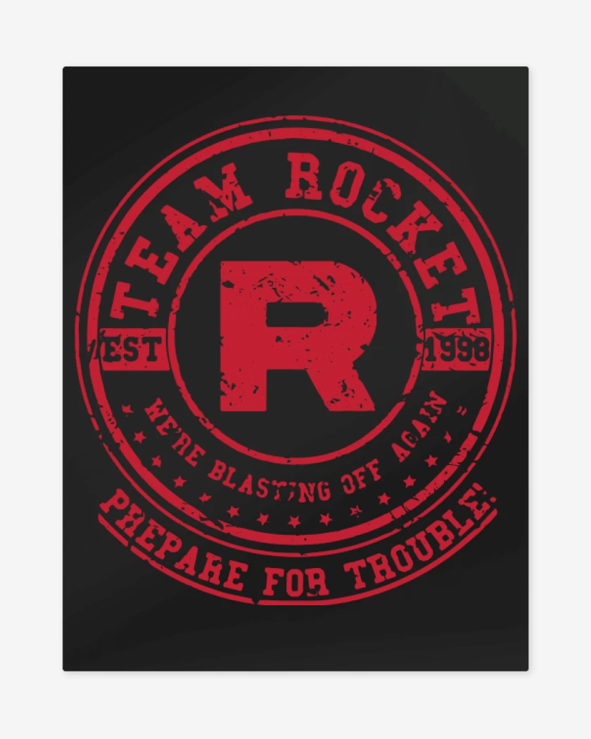 Print metalico Negro de Team R