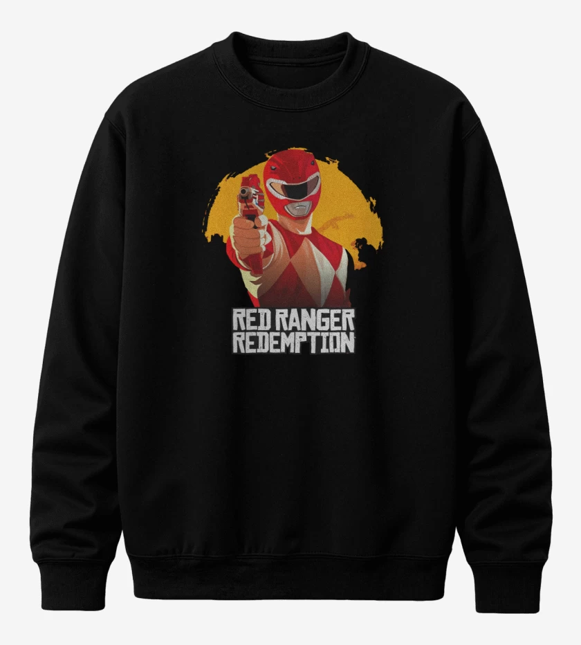 Poleron polo Negro de Red ranger redemption