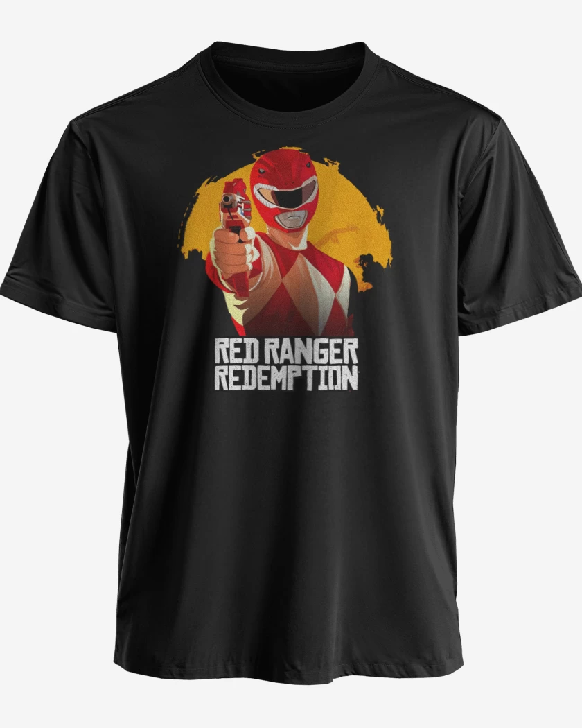 Polera premium Negro de Red ranger redemption