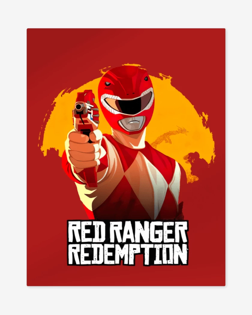 Print metalico Rojo de Red ranger redemption
